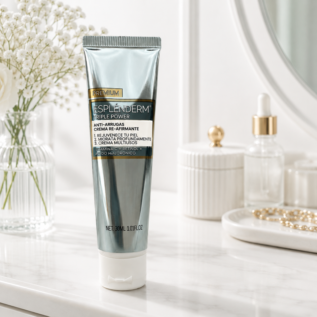 Esplénderm Triple Power — Sérum Vitamina C, Retinol & Hialurónico
