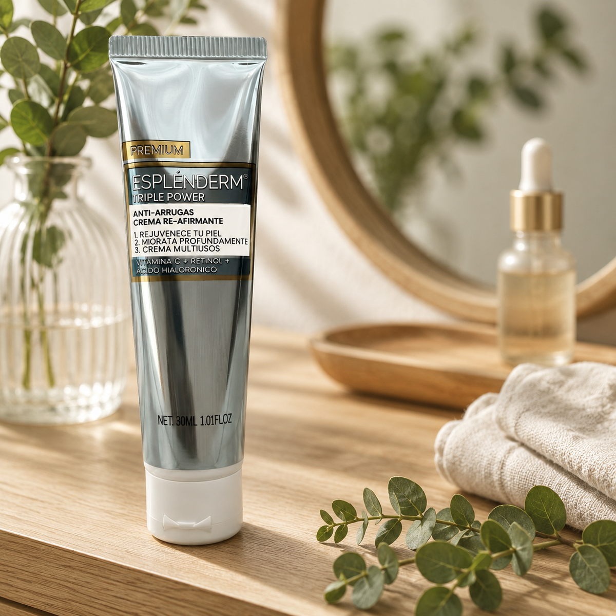 Esplénderm Triple Power — Sérum Vitamina C, Retinol & Hialurónico