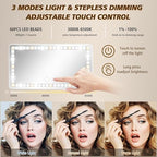 Espejo de Maquillaje LED para Auto — 3 Modos de Luz Táctil