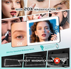 Espejo de Maquillaje LED para Auto — 3 Modos de Luz Táctil