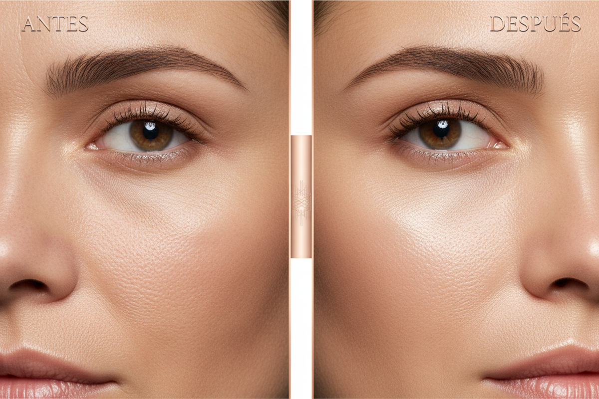 Antes y Después - Dispositivo Fotónico LED