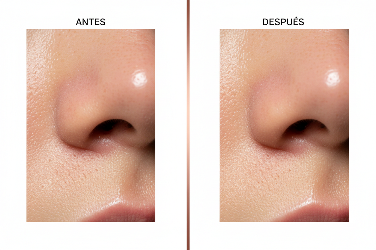 Antes y Después - Extractor de Espinillas a Vapor